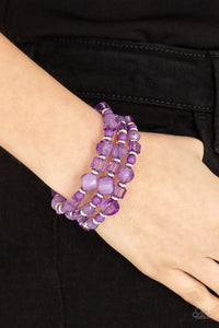 Girly Girl Glimmer - Purple Wrap Bracelet