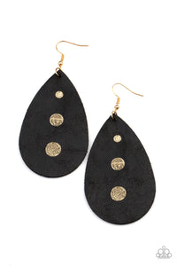 Rustic Torrent - Black Earring