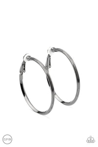 City Classic - Black Hoop Earring