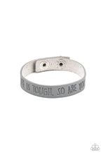 Load image into Gallery viewer, Life is Tough - Silver Wrap Bracelet
