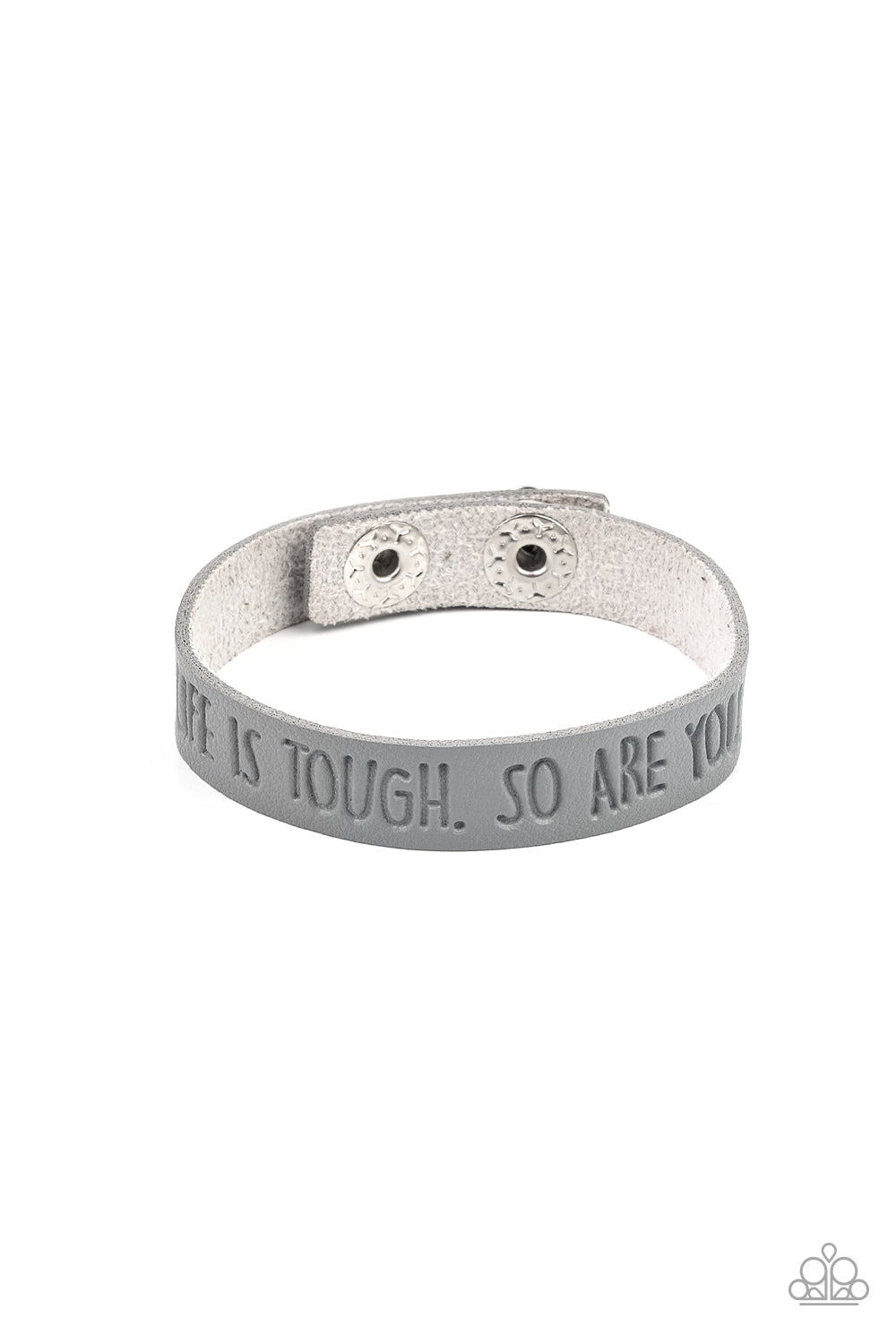 Life is Tough - Silver Wrap Bracelet