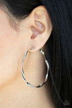 Load image into Gallery viewer, Radiantly Warped - Silver Earring
