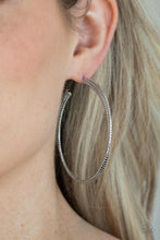 Load image into Gallery viewer, Candescent Curves - Silver Hoop Earring
