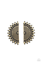 Load image into Gallery viewer, Fiercely Fanned Out - Brass Earring
