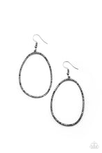 Load image into Gallery viewer, OVAL-ruled! - Black Earring
