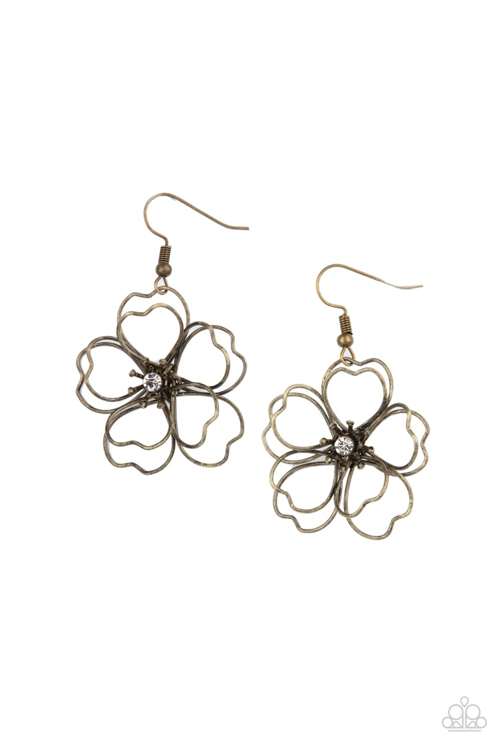 Petal Power - Brass Earring