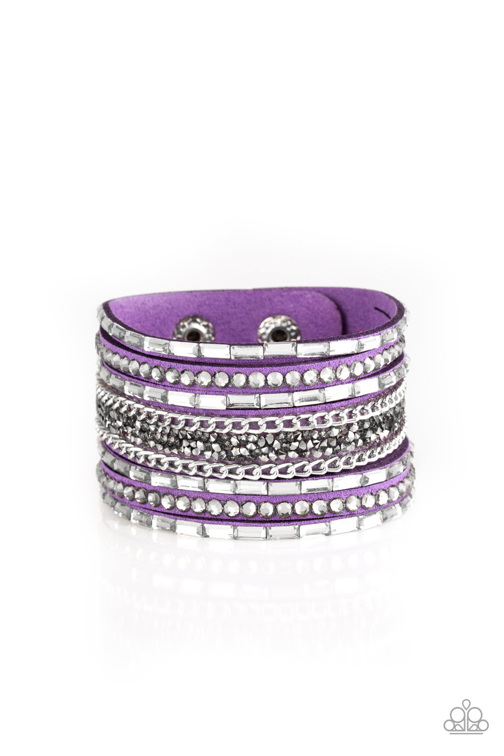 Rhinestone Rumble - Purple Bracelet