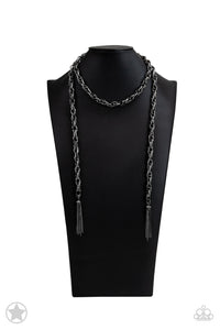 SCARFed for Attention - Gunmetal Necklace