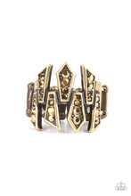 Load image into Gallery viewer, Juxtaposed Jewels - Brass Earring
