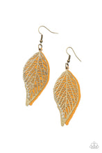 Load image into Gallery viewer, Leafy Luxury - Brass Earring
