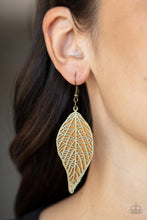 Load image into Gallery viewer, Leafy Luxury - Brass Earring
