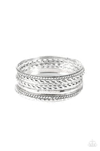 Load image into Gallery viewer, Rattle and Roll - Silver Bangle Bracelet
