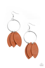 Load image into Gallery viewer, Leafy Laguna - Brown Earring
