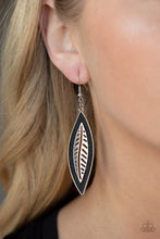 Load image into Gallery viewer, Leather Lagoon - Black Earring
