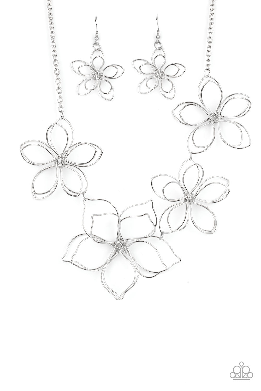 Flower Garden Fashionista - Silver Necklace