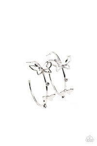 Full Out Flutter - Silver Earring