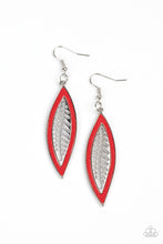 Load image into Gallery viewer, Leather Lagoon - Red Earring
