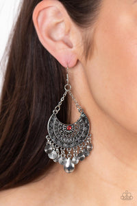 Lunar Allure - Red Earring