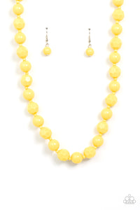 Popping Promenade - Yellow Necklace