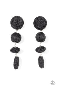 Twine Tango - Black Earring