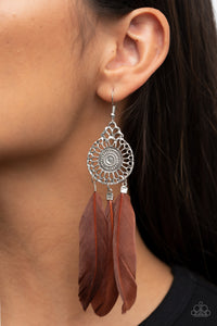 Pretty in PLUMES - Brown Earring