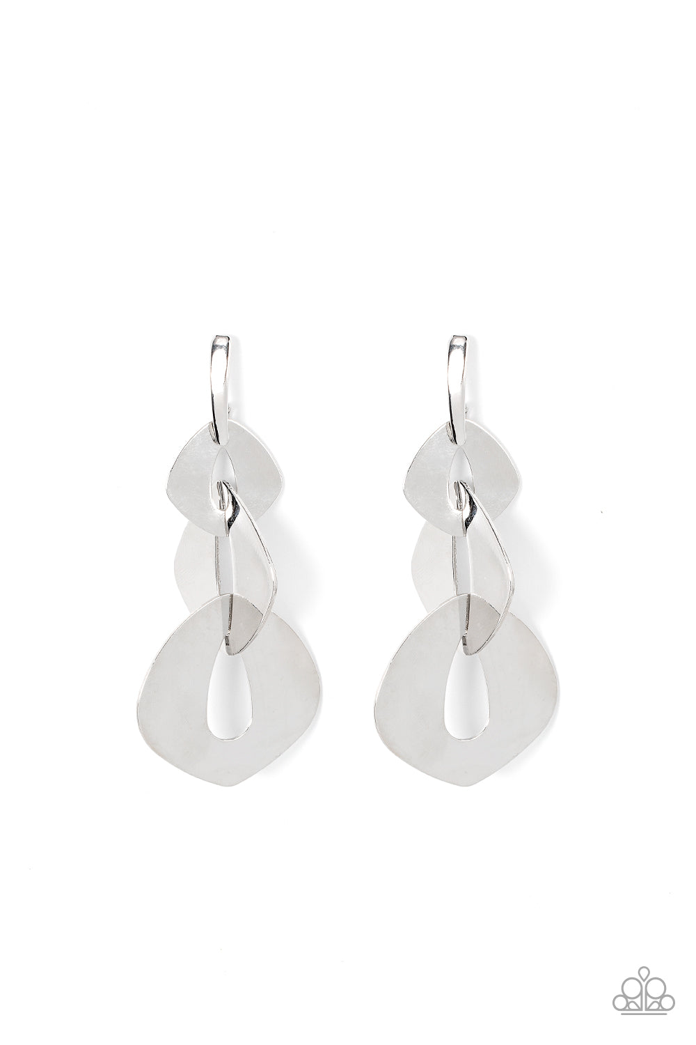 Enveloped in Edge - Silver Earring