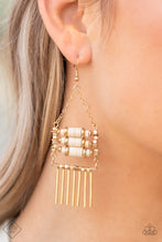 Load image into Gallery viewer, Tribal Tapestry - Gold Earring
