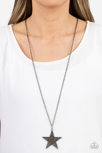 Rock Star Sparkle - Black Necklace