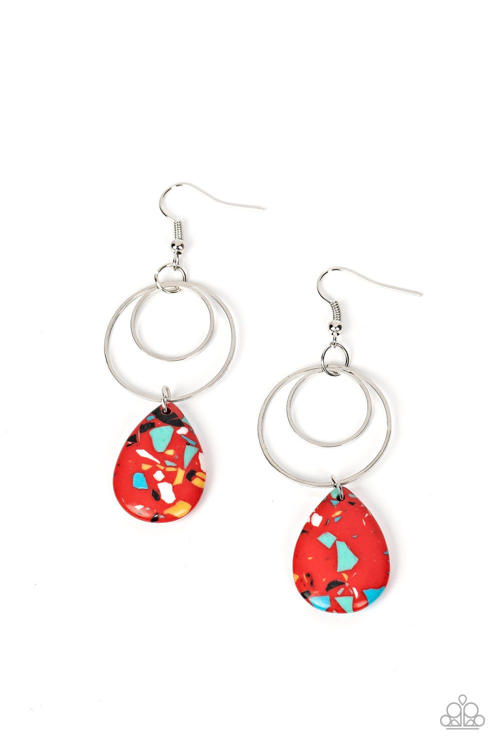 Terrazzo Tempo - Red Earring