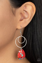 Load image into Gallery viewer, Terrazzo Tempo - Red Earring
