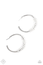 Load image into Gallery viewer, Bubble-Bursting Bling - White Hoop Earring
