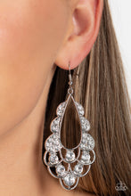 Load image into Gallery viewer, Majestic Masquerade - White Earring
