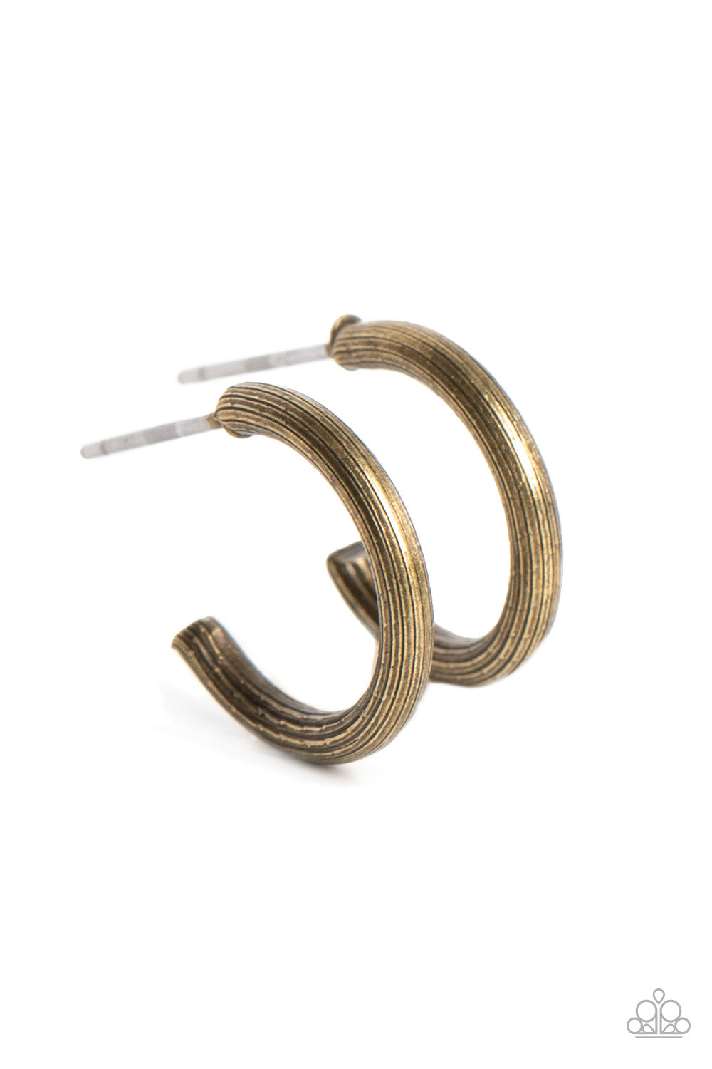 Linear Lady - Brass Earring