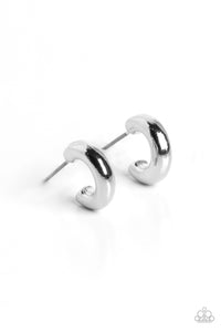 Catwalk Curls - Silver Earring