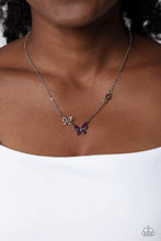 Load image into Gallery viewer, Cant BUTTERFLY Me Love - Purple Necklace
