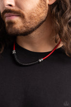 Load image into Gallery viewer, Corded Chivalry - Red Necklace
