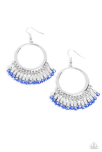 Load image into Gallery viewer, Fringe Fanfare - Blue Earring
