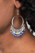 Load image into Gallery viewer, Fringe Fanfare - Blue Earring
