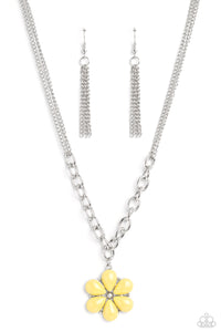 Dazzling Dahlia - Yellow Necklace