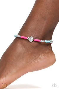 Carefree Coral - Pink Anklet