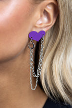 Load image into Gallery viewer, Altered Affection - Purple Earring
