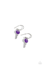 Load image into Gallery viewer, Key Performance - Purple Earring
