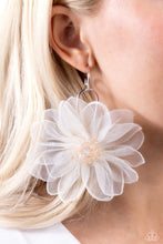 Load image into Gallery viewer, Cosmopolitan Chiffon - White Earring
