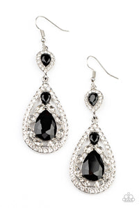 Posh Pageantry - Black Earring